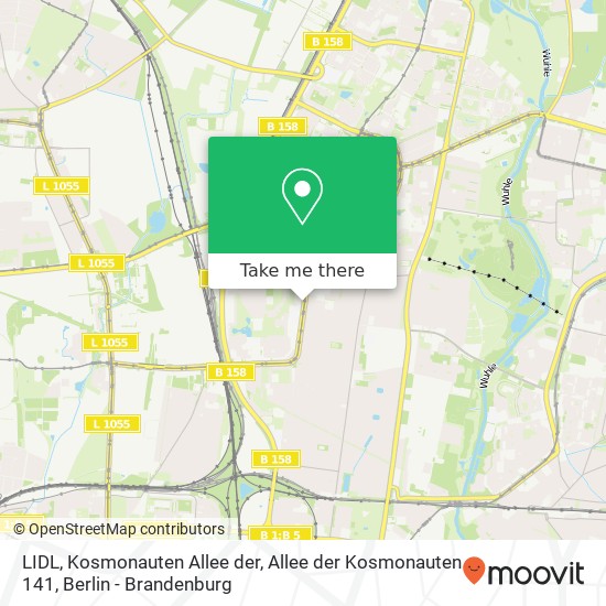 LIDL, Kosmonauten Allee der, Allee der Kosmonauten 141 map