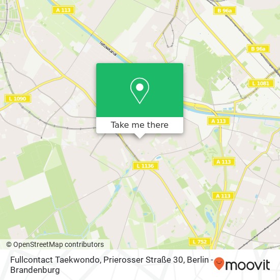 Карта Fullcontact Taekwondo, Prierosser Straße 30