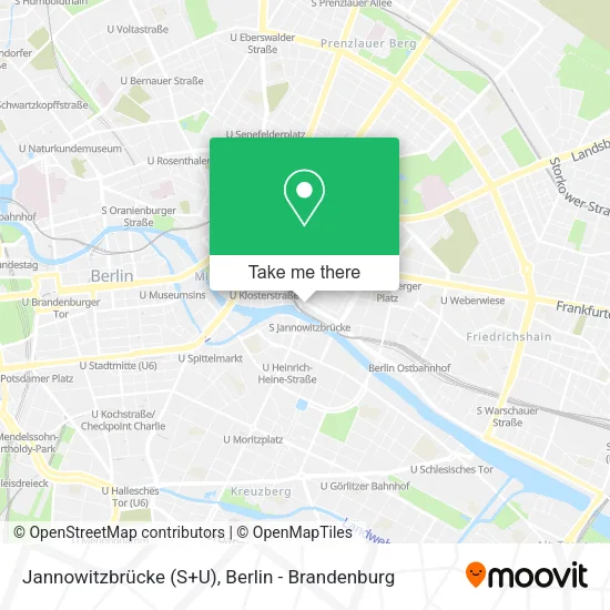 Карта Jannowitzbrücke (S+U)