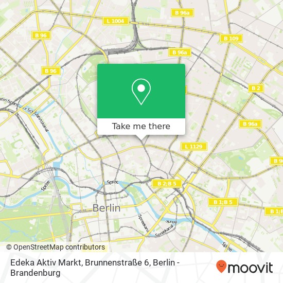 Карта Edeka Aktiv Markt, Brunnenstraße 6