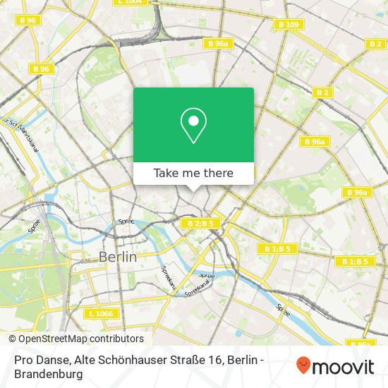 Карта Pro Danse, Alte Schönhauser Straße 16