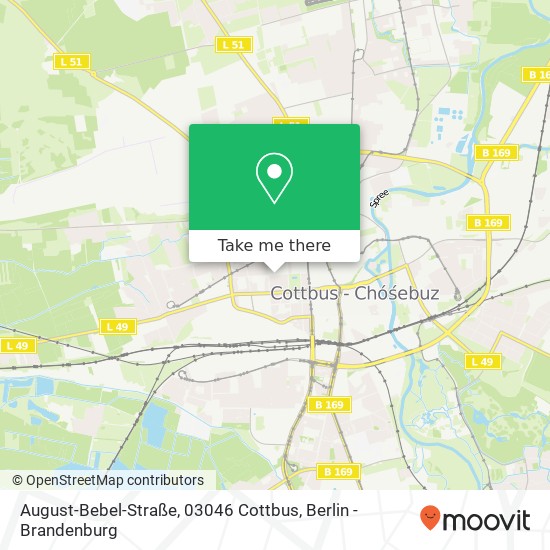 August-Bebel-Straße, 03046 Cottbus map