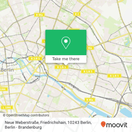 Neue Weberstraße, Friedrichshain, 10243 Berlin map