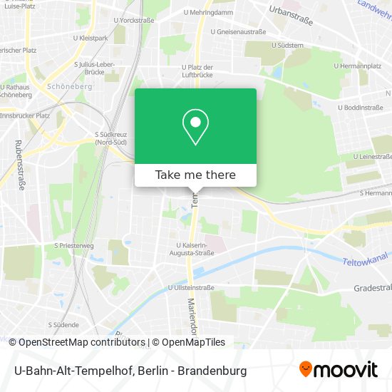 Карта U-Bahn-Alt-Tempelhof