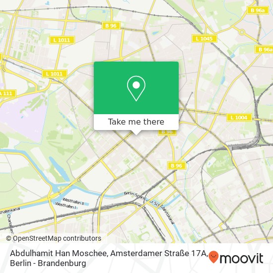 Карта Abdulhamit Han Moschee, Amsterdamer Straße 17A