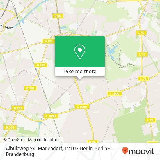 Карта Albulaweg 24, Mariendorf, 12107 Berlin