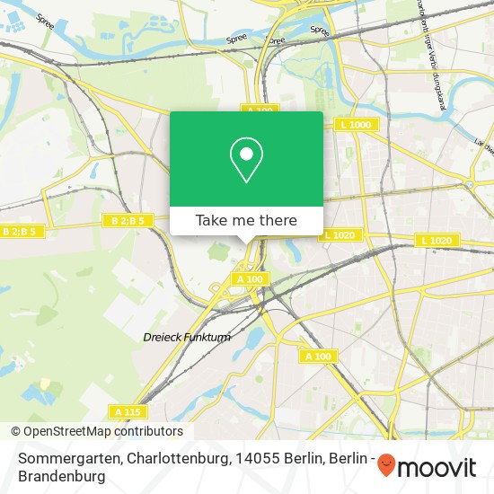 Карта Sommergarten, Charlottenburg, 14055 Berlin