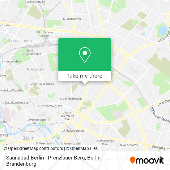 Карта Saunabad Berlin - Prenzlauer Berg