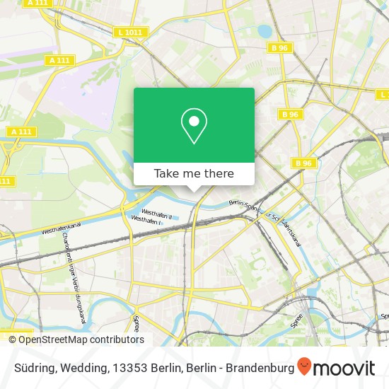Карта Südring, Wedding, 13353 Berlin