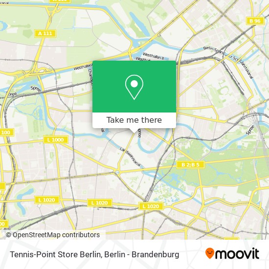 Tennis-Point Store Berlin map