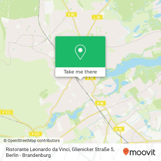Карта Ristorante Leonardo da Vinci, Glienicker Straße 5