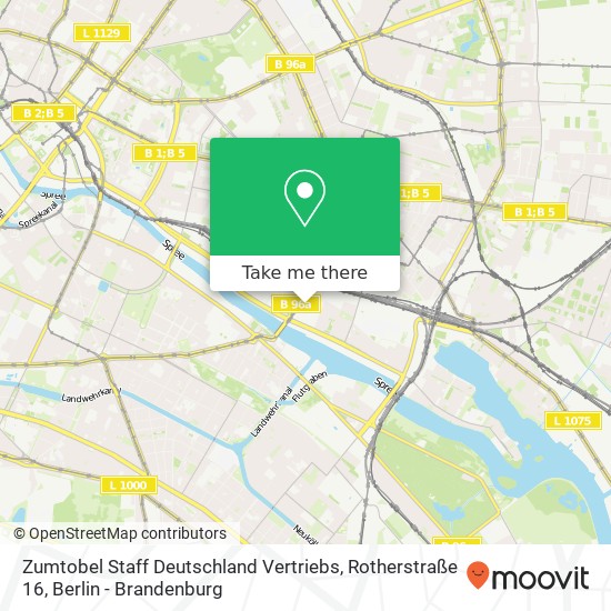Карта Zumtobel Staff Deutschland Vertriebs, Rotherstraße 16