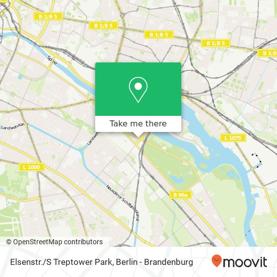 Карта Elsenstr./S Treptower Park