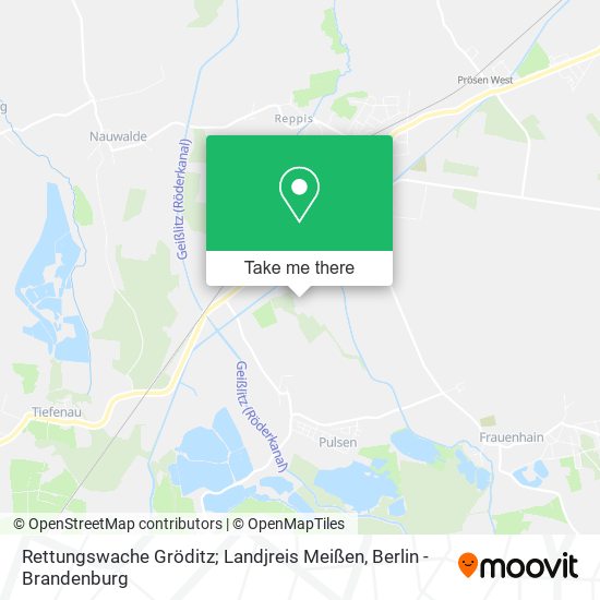 Rettungswache Gröditz; Landjreis Meißen map