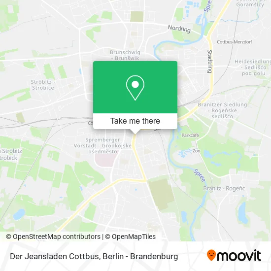 Карта Der Jeansladen Cottbus