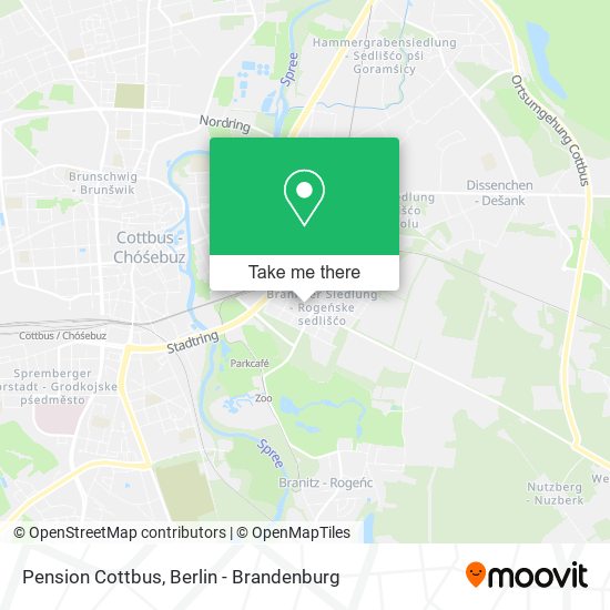 Pension Cottbus map