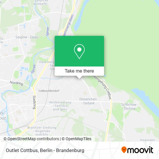 Outlet Cottbus map