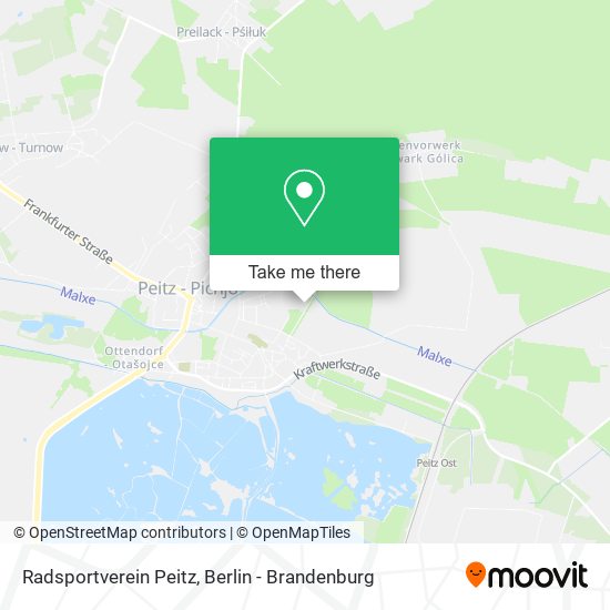 Radsportverein Peitz map