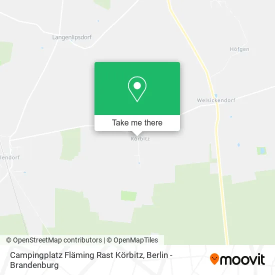 Карта Campingplatz Fläming Rast Körbitz