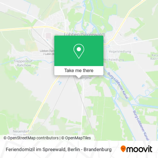 Карта Feriendomizil im Spreewald