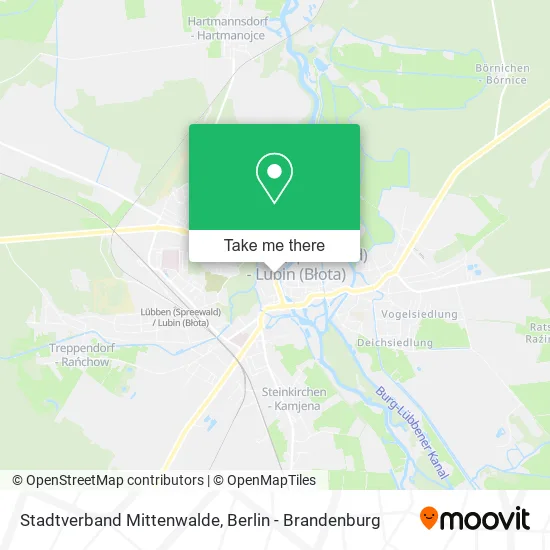 Карта Stadtverband Mittenwalde