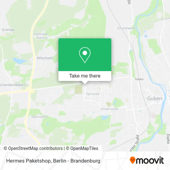 Hermes Paketshop map