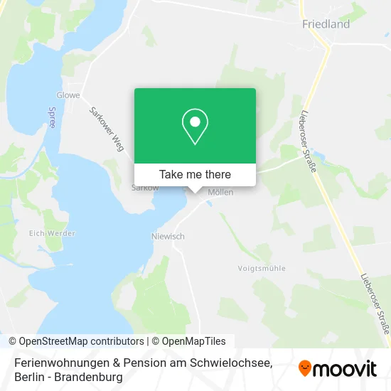 Карта Ferienwohnungen & Pension am Schwielochsee