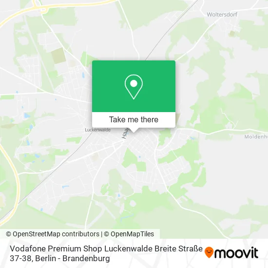 Карта Vodafone Premium Shop Luckenwalde Breite Straße 37-38