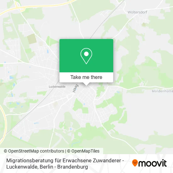Карта Migrationsberatung für Erwachsene Zuwanderer - Luckenwalde