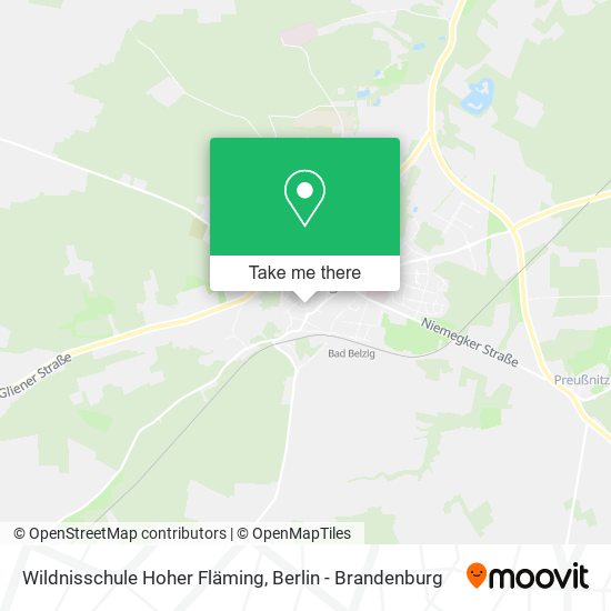 Wildnisschule Hoher Fläming map