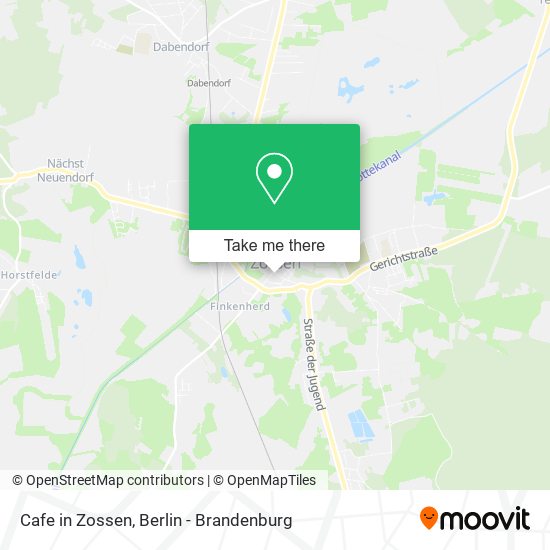 Cafe in Zossen map