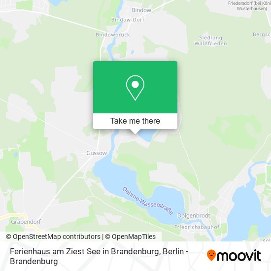 Ferienhaus am Ziest See in Brandenburg map