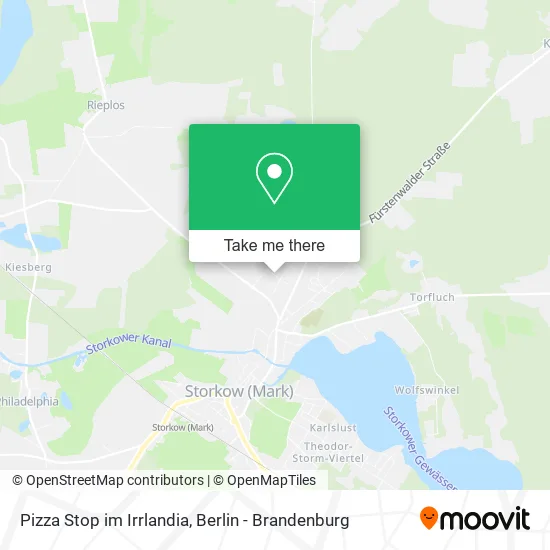 Карта Pizza Stop im Irrlandia