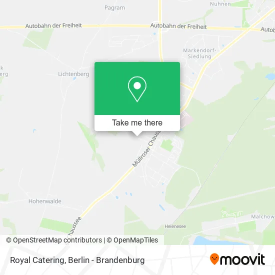 Royal Catering map