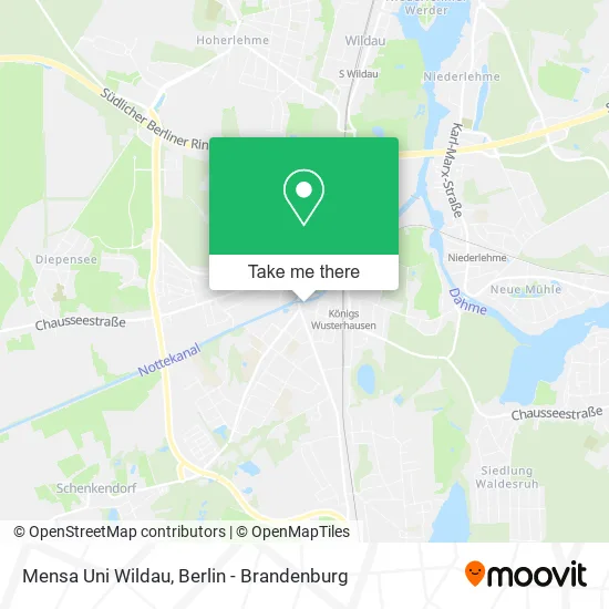 Mensa Uni Wildau map