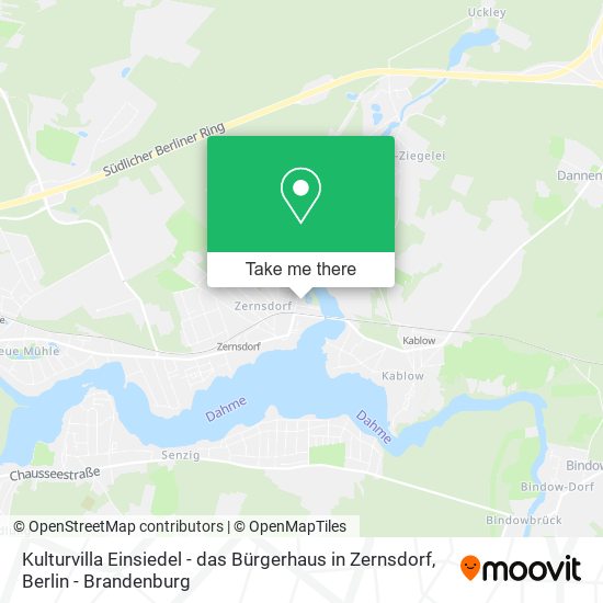 Kulturvilla Einsiedel - das Bürgerhaus in Zernsdorf map