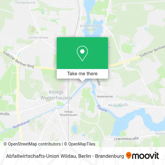 Abfallwirtschafts-Union Wildau map