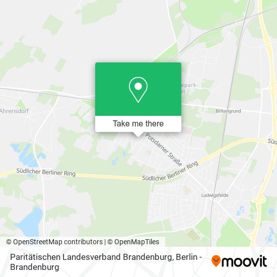 Paritätischen Landesverband Brandenburg map
