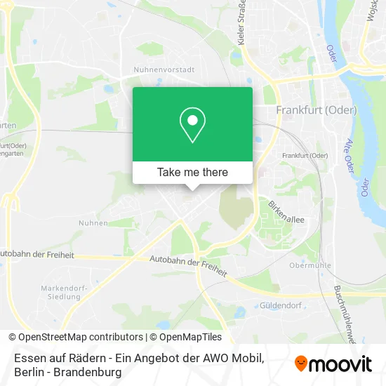 Карта Essen auf Rädern - Ein Angebot der AWO Mobil