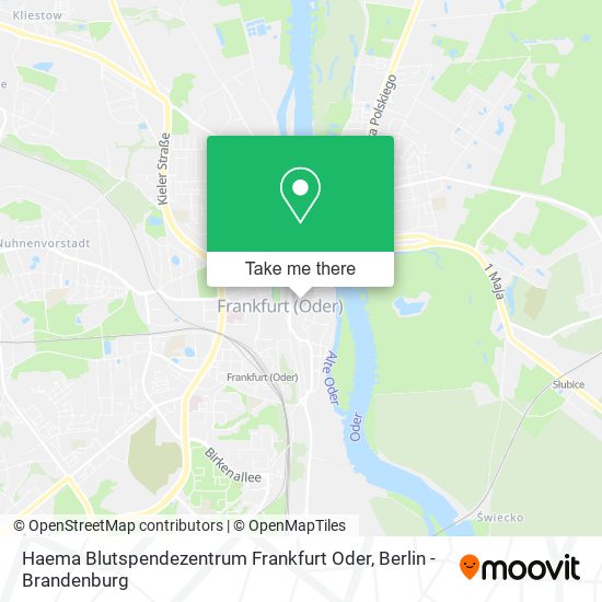 Карта Haema Blutspendezentrum Frankfurt Oder