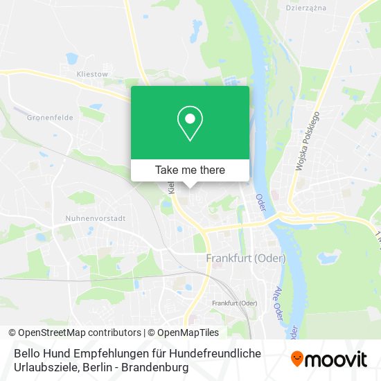 Bello Hund Empfehlungen für Hundefreundliche Urlaubsziele map