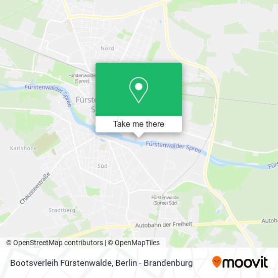 Bootsverleih Fürstenwalde map