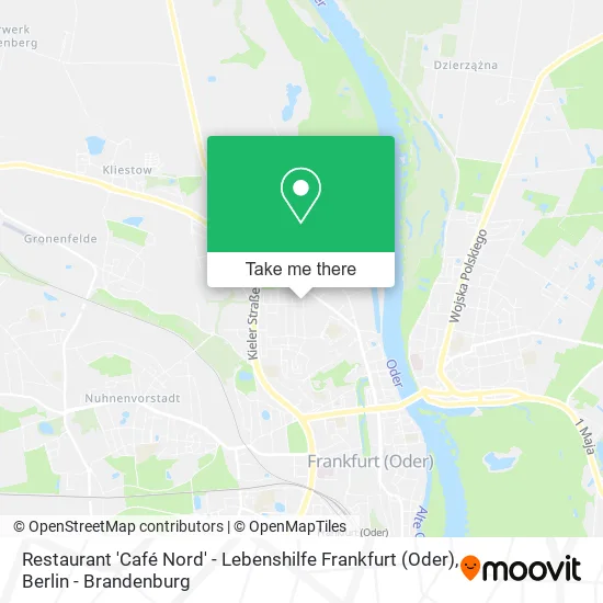 Карта Restaurant 'Café Nord' - Lebenshilfe Frankfurt (Oder)
