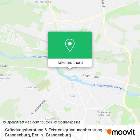 Карта Gründungsberatung & Existenzgründungsberatung in Brandenburg