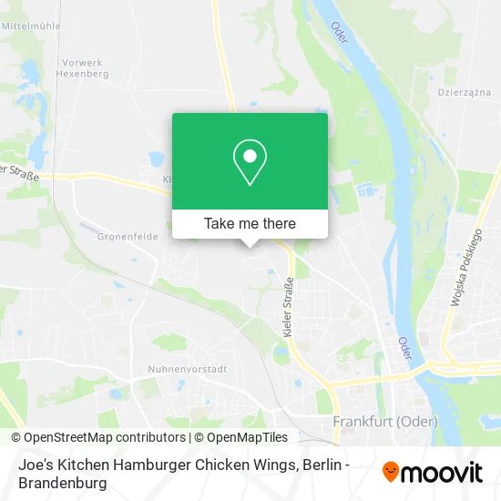 Joe's Kitchen Hamburger Chicken Wings map