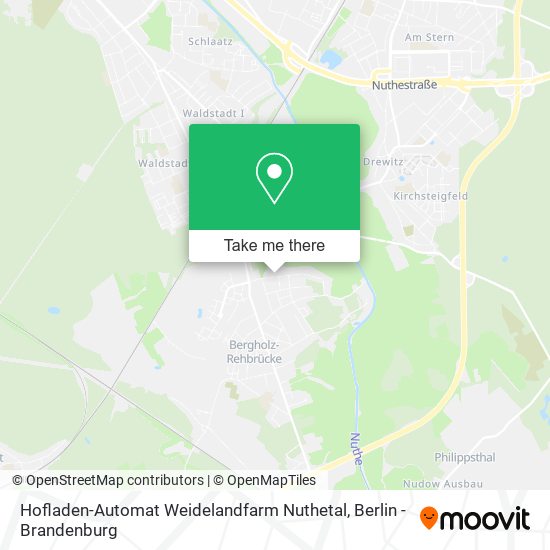 Hofladen-Automat Weidelandfarm Nuthetal map