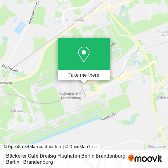 Карта Bäckerei-Café Dreißig Flughafen Berlin Brandenburg