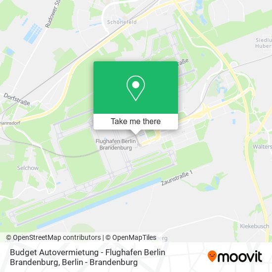 Budget Autovermietung - Flughafen Berlin Brandenburg map