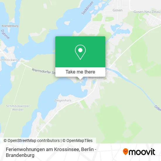 Карта Ferienwohnungen am Krossinsee