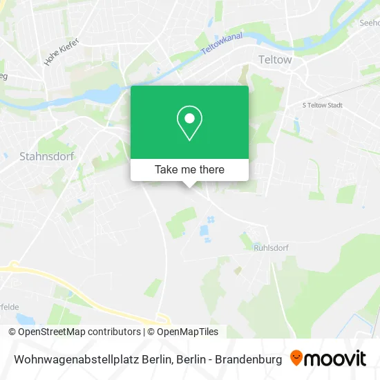 Карта Wohnwagenabstellplatz Berlin